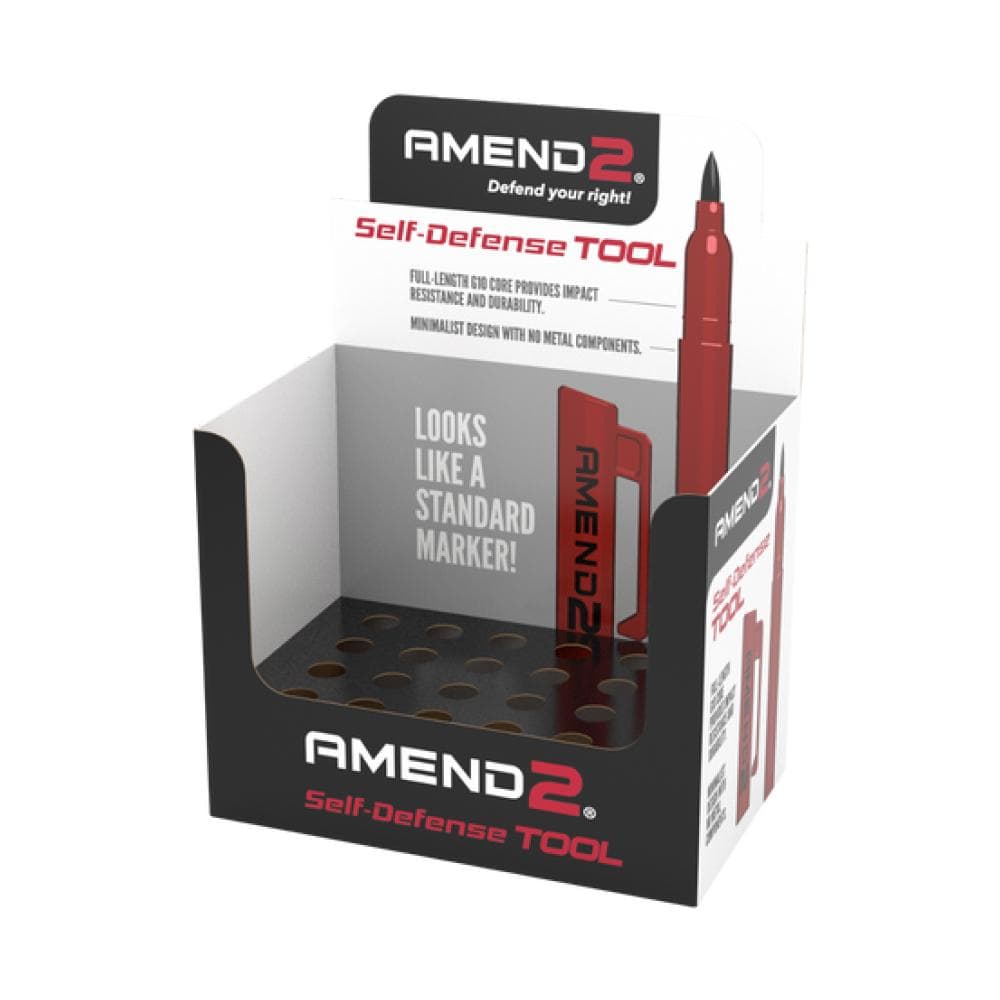 Amend2 G10 Red Reinforced Self-Defense Tool 24/ct Display