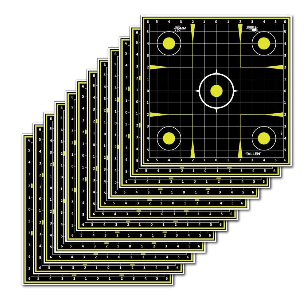 Allen EZ Aim Non-Adhesive Splash Target 12.5" Black and Yellow 30 per Pad