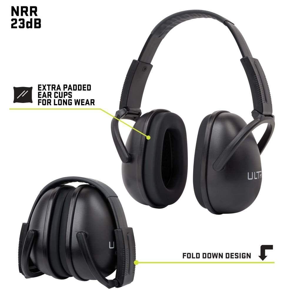 Allen ULTRX Sound Blocker Passive Earmuff 23dB Black