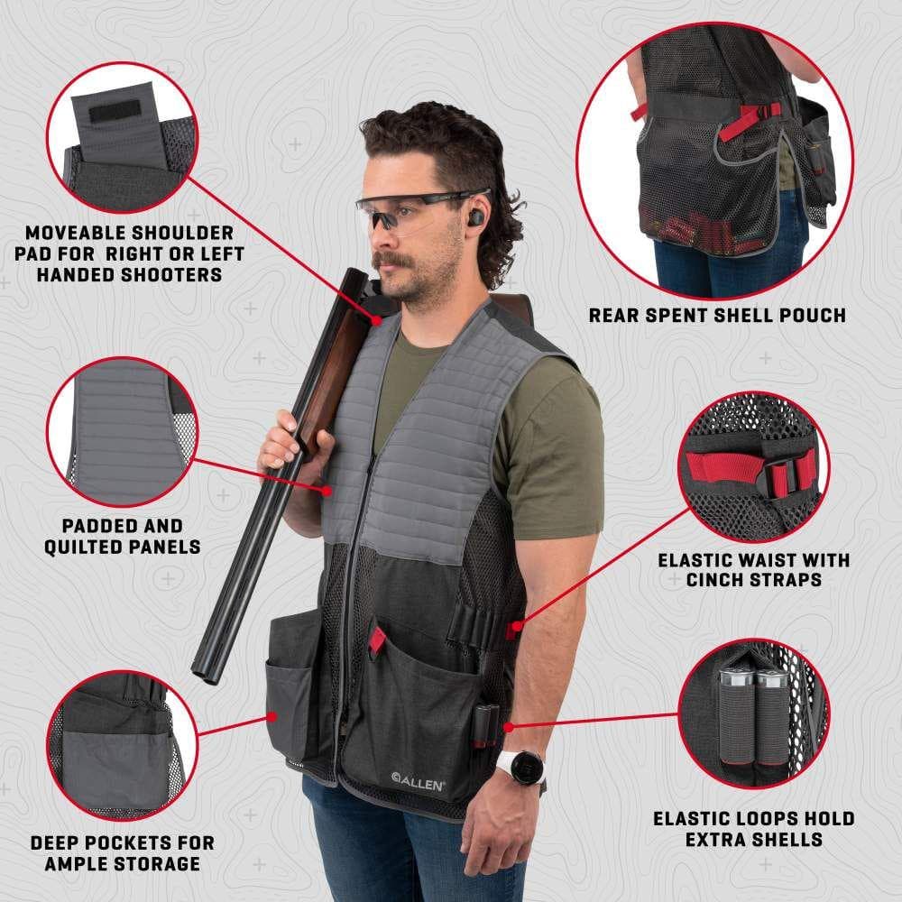 Allen Competitor Shooting Vest XL/2XL Grey