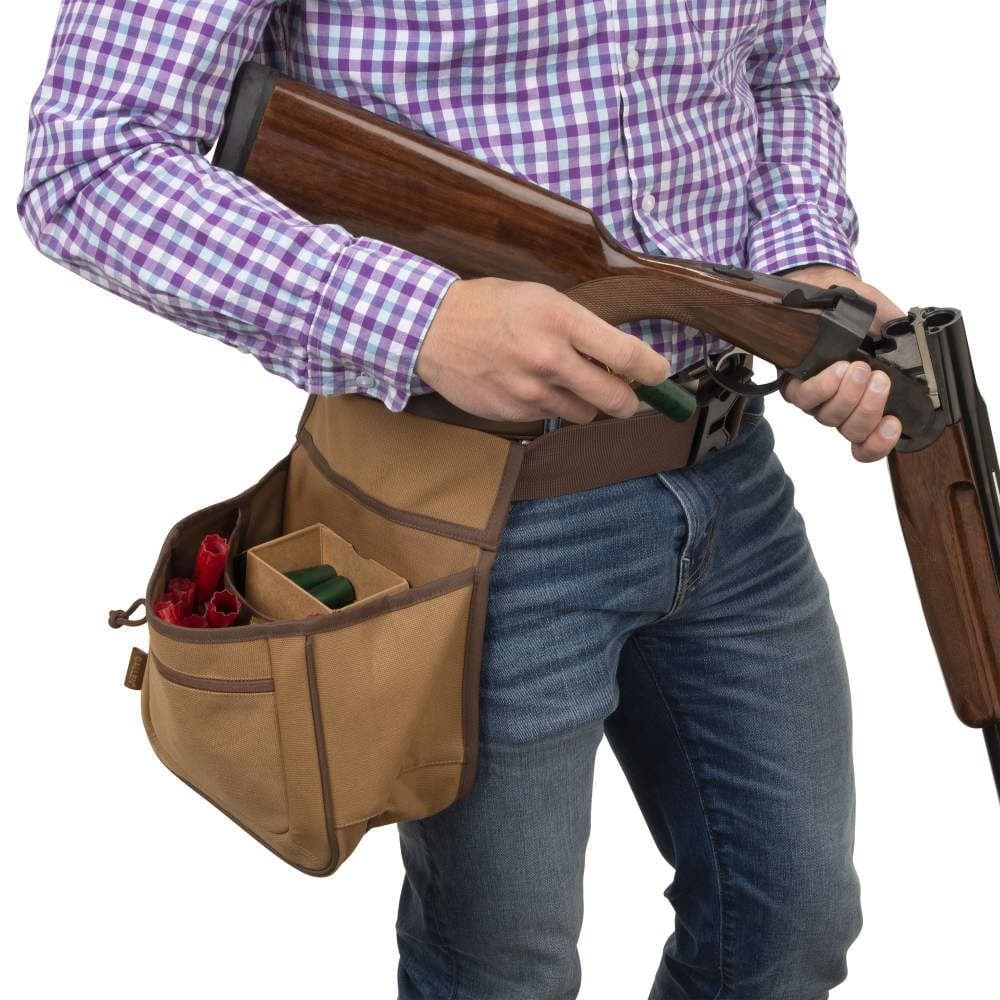 Allen Rival Double Compartment Shell Bag with 52" Belt Tan
