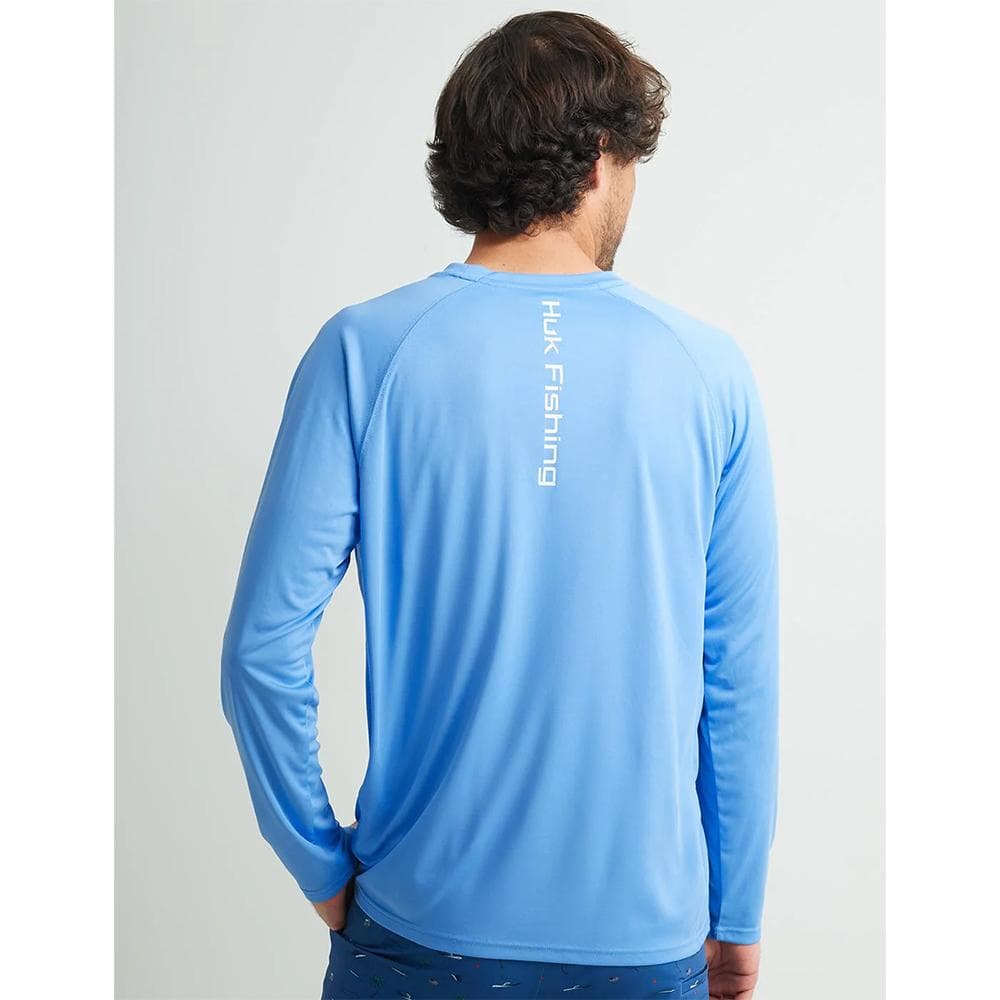 Huk Vented Pursuit Long Sleeve Shirt Marolina Blue S