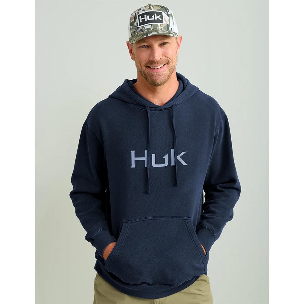 Huk Huk'd Up Logo Long Sleeve Hoodie Naval Academy S
