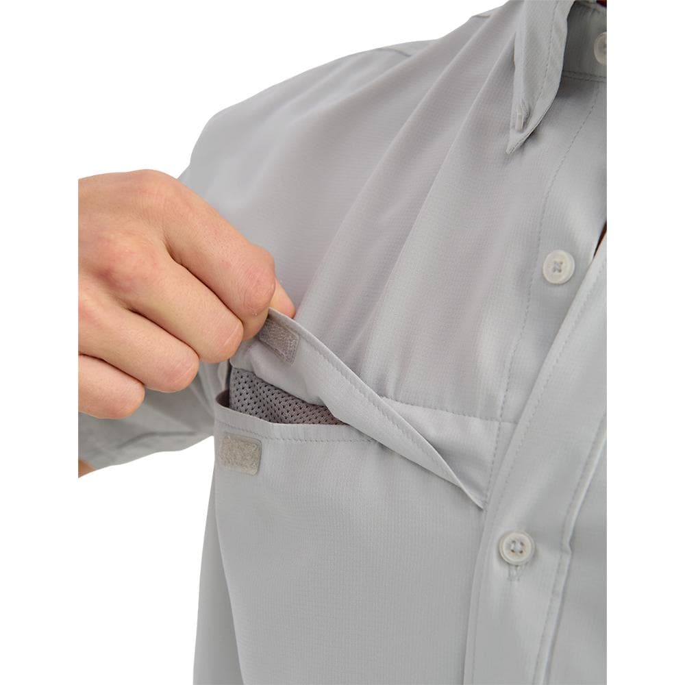 Huk Tide Point Short Sleeve Button Down Shirt Seagull L