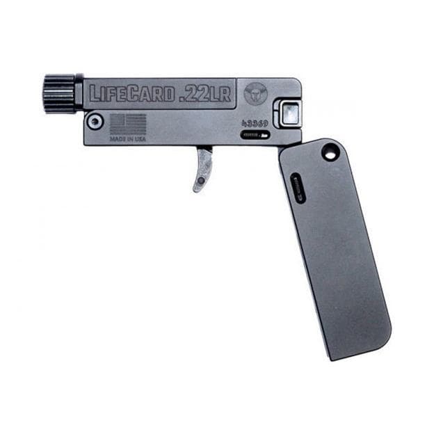 Trailblazer Firearms LC1-T Lifecard Handgun .22LR Single Shot 2.5" Threaded Barrel Black Grip