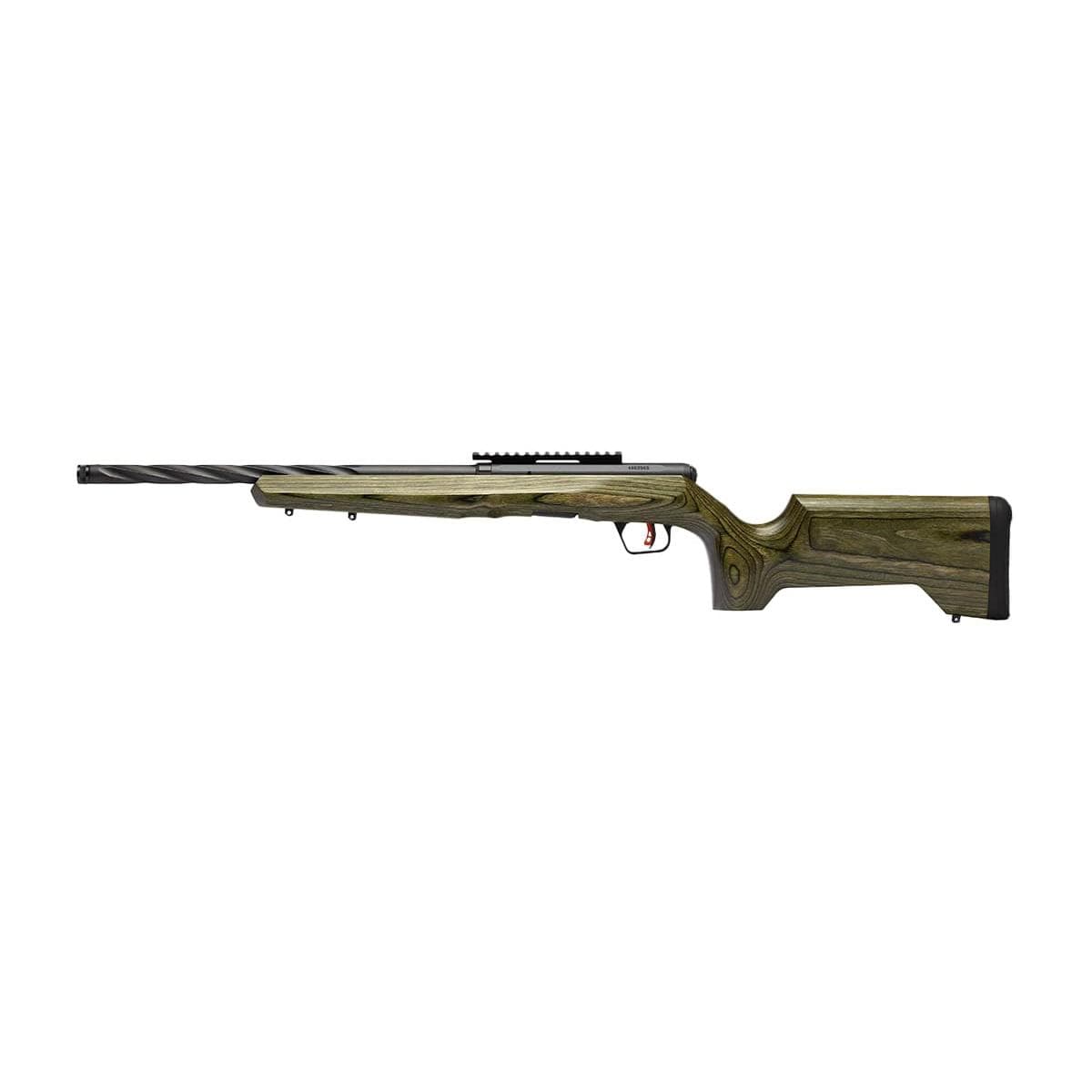 Savage Arms B22 Timber Tactical Rifle .22 WMR 9rd Magazine 18" Threaded Spiral Barrel Green Laminate Stock