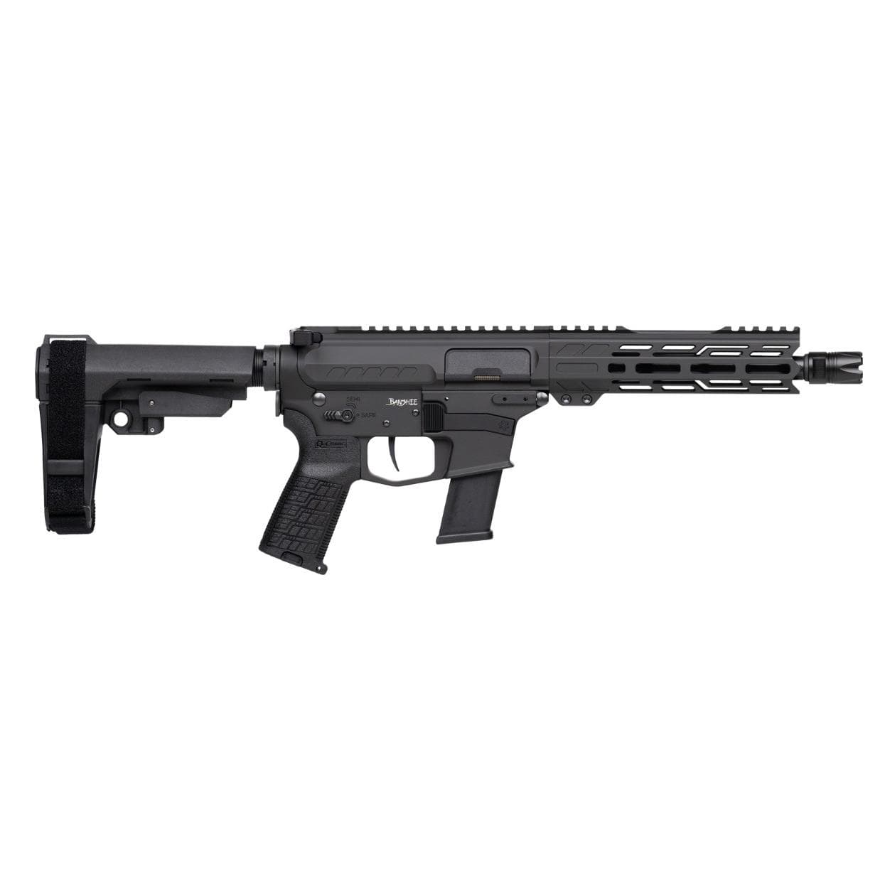 CMMG Banshee MKG Fixed Ejector Handgun 45 Auto 13rd Magazine 8" Barrel RipBrace Armor Black