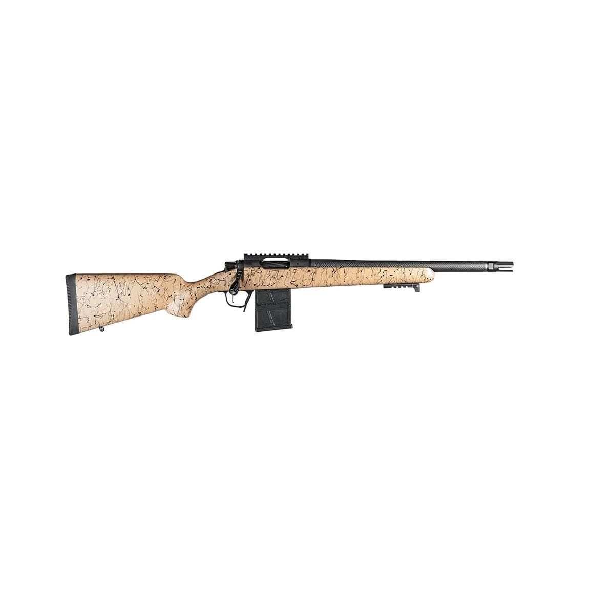 Christensen Arms Ridgeline Scout Rifle .300 Blackout 10rd Magazine 16" Carbon Fiber Barrel Tan/Black Webbing Stock
