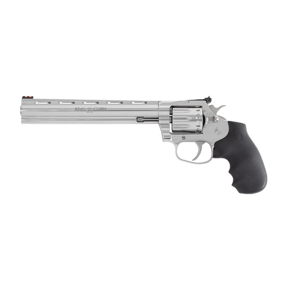 Colt King Cobra Target DA/SA Revolver .22 LR 10rd Capacity 8" Stainless Steel Barrel Hogue Rubber Grip