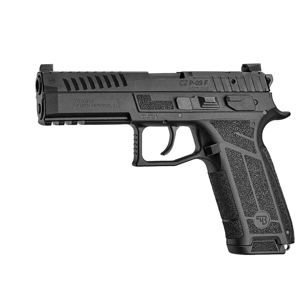 CZ USA P-09 Full Size NOCTURNE Handgun 9mm Luger 19rd Magazine 4.53" Barrel Black