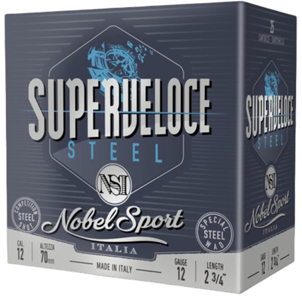 Nobel Target Steel Shotshells 12 ga 2-3/4" 1oz 1378 fps #7 25/ct
