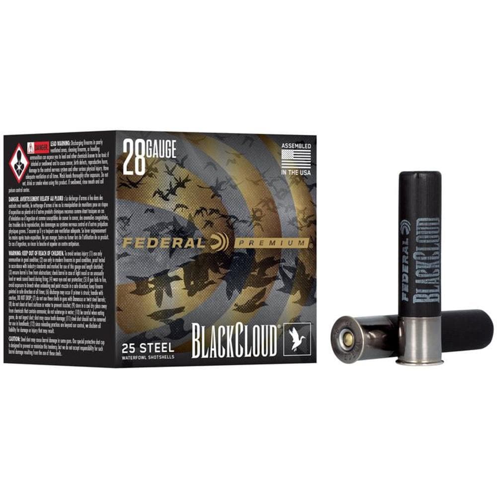 Federal Black Cloud FS Steel Shotshell 28ga 3" 3/4oz 1400 fps #3 25/ct