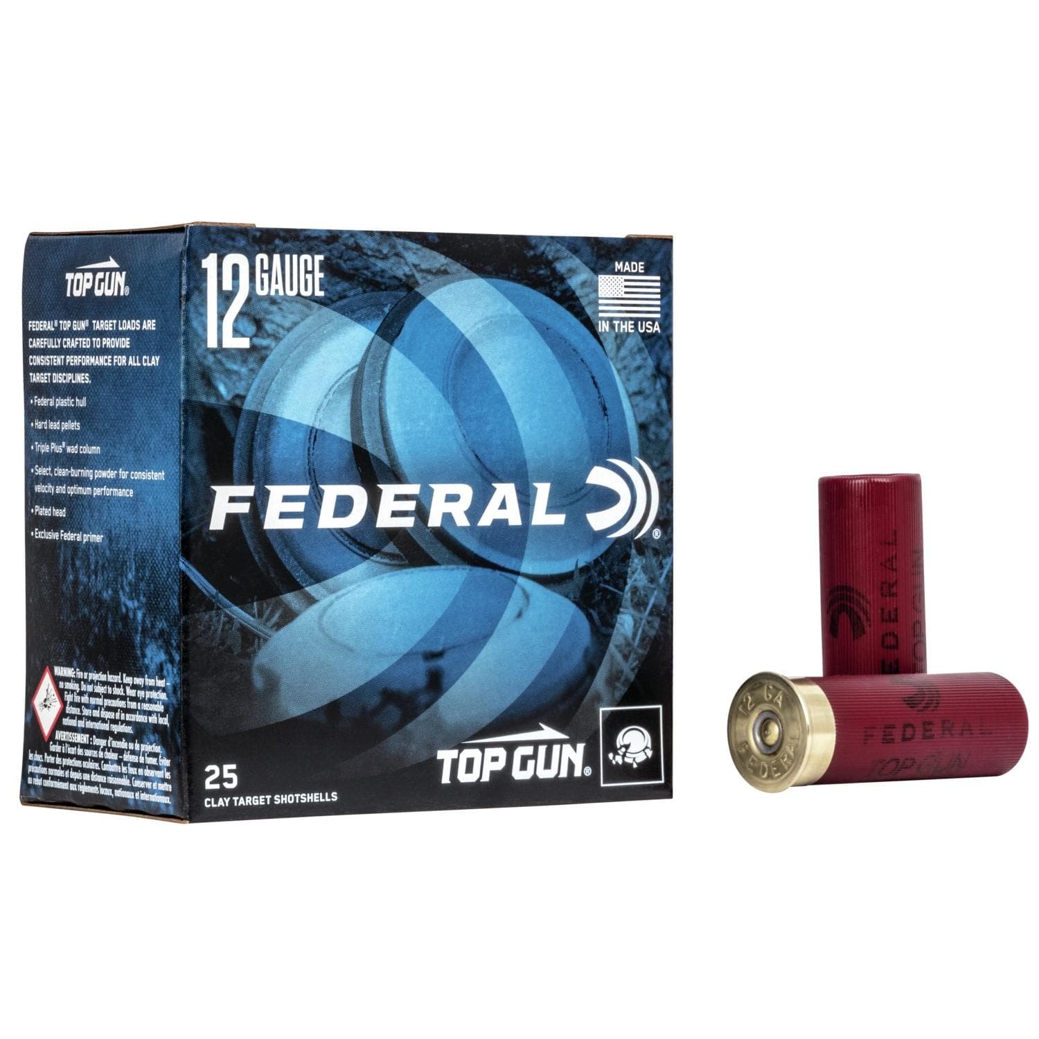 Federal Top Gun Shotshells 12 ga 2-3/4" 1-1/8 oz 1145 fps #9 25/ct