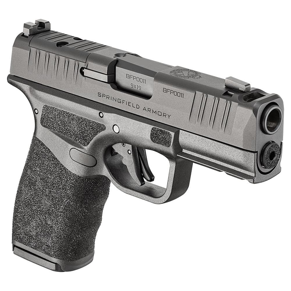 Springfield Gear Pac Hellcat Pro OSP Handgun 9mm Luger 15rd (1)&17rd (3) Magazines 3.7" Barrel Black Green Dot Bag