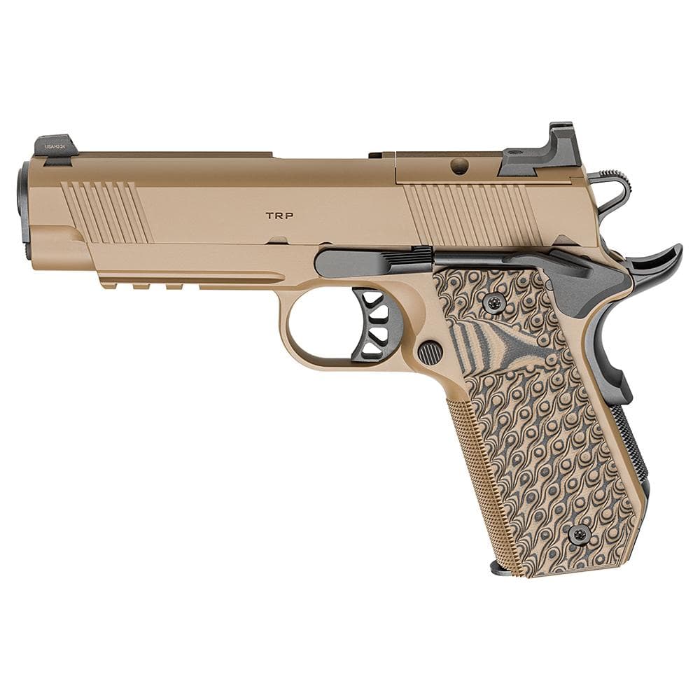 Springfield 1911 TRP AOS Coyote Handgun 9mm Luger 9rd Magazines(3) 4.25" Barrel Optic Cut and Light Rail