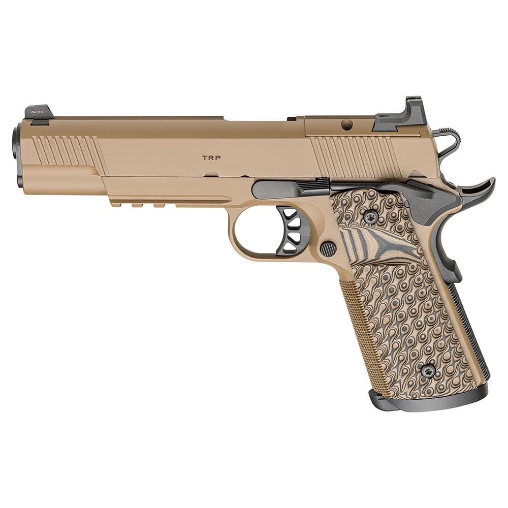 Springfield 1911 TRP AOS Coyote Handgun 9mm Luger 9rd Magazines(3) 5" Barrel Optic Cut and Light Rail
