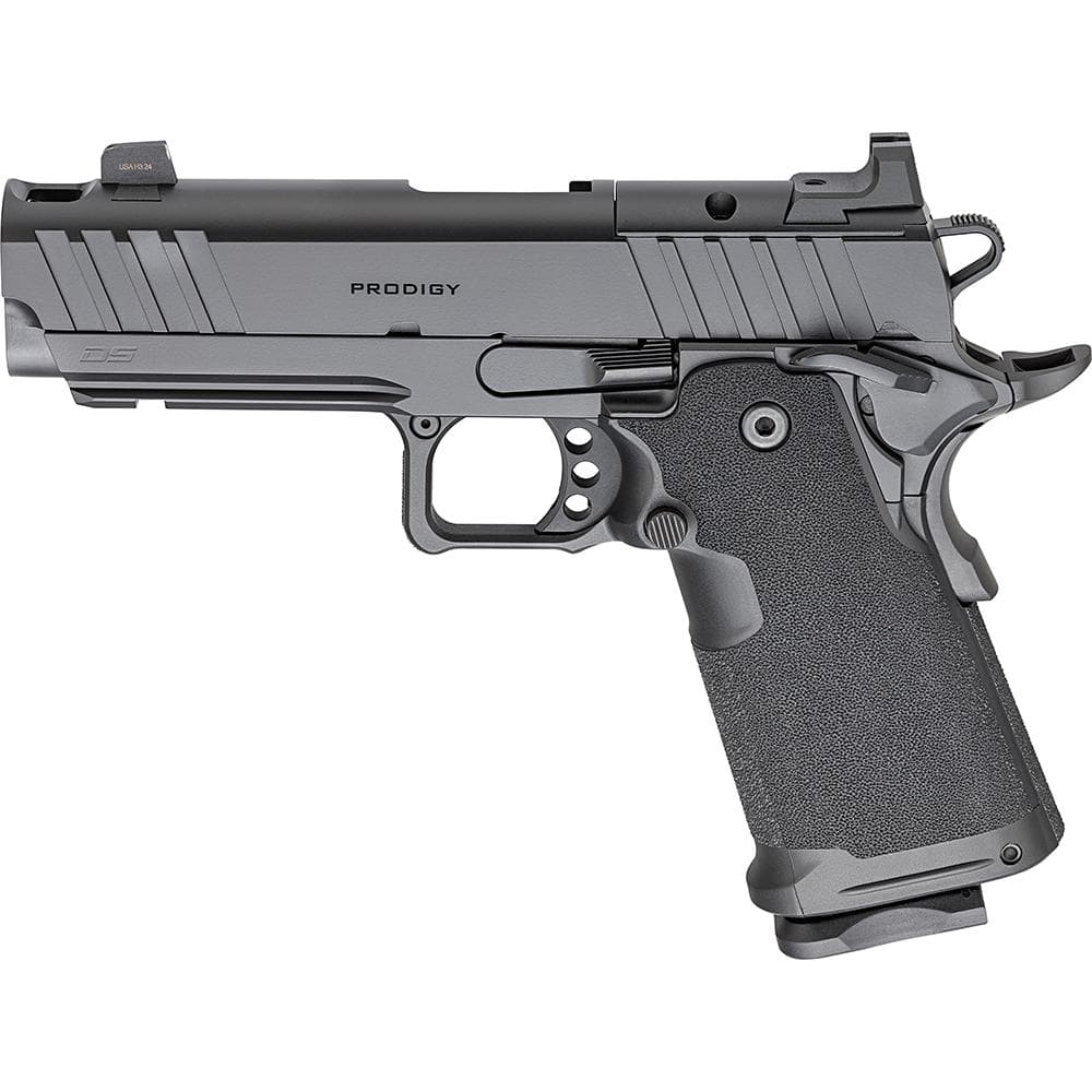 Springfield Armory Gear Pac 1911 DS Prodigy Comp Handgun 9mm Luger 17(3) &20(1)rd Magazines 4.25" Barrel Black Viridian Green Dot Bag