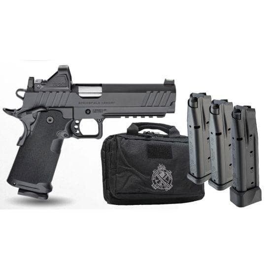 Springfield Gear Pac DS Prodigy AOS Handgun 9mm Luger 10(4)rd Magazines 5" Barrel Green Dot & Bag Fiber Front