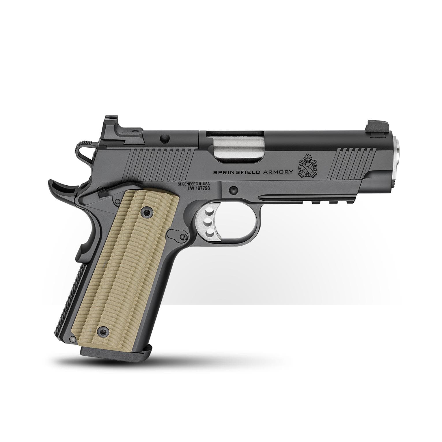 Springfield Gear Pac 1911 Operator AOS Handgun 9mm Luger 9rd Magazines(4) 4.25" Barrel Green Dot & Bag