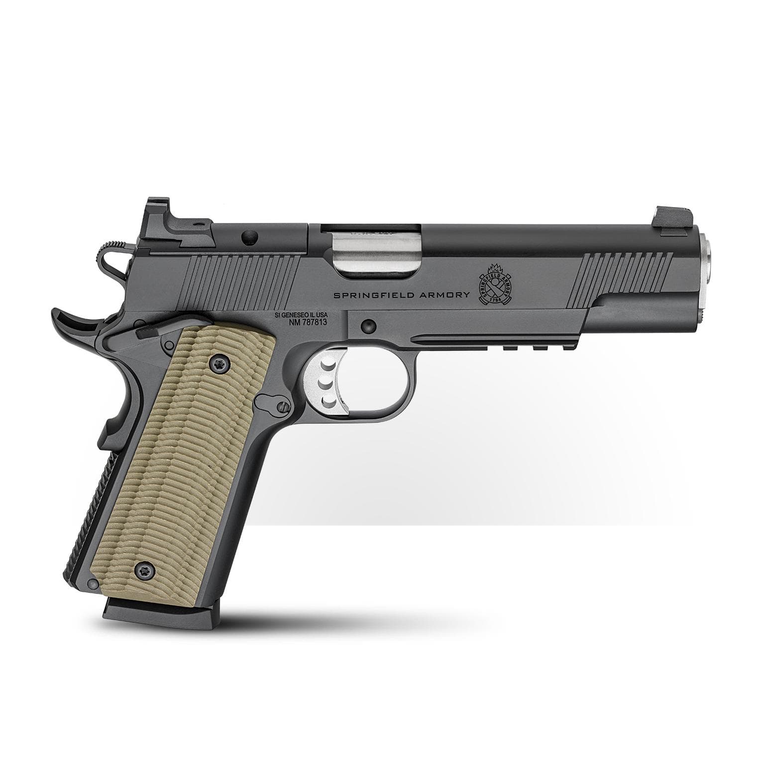 Springfield Gear Pac 1911 Operator AOS Handgun .45 Auto 8rd Magazines(4) 5" Barrel Green Dot & Bag