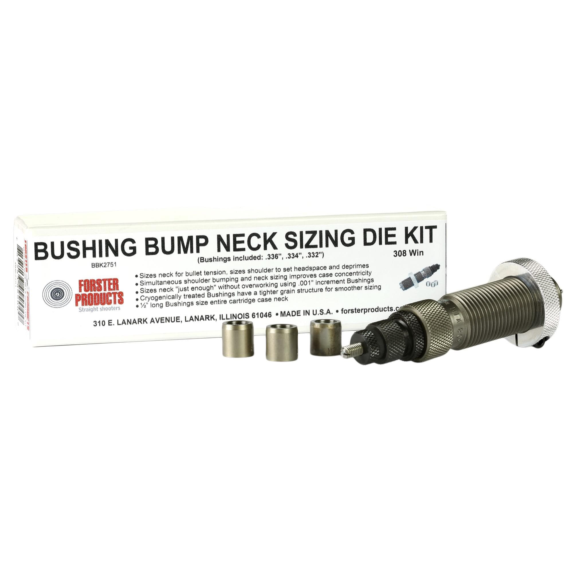 Forster Bushing Bump Kit 6.5x47 LAPUA