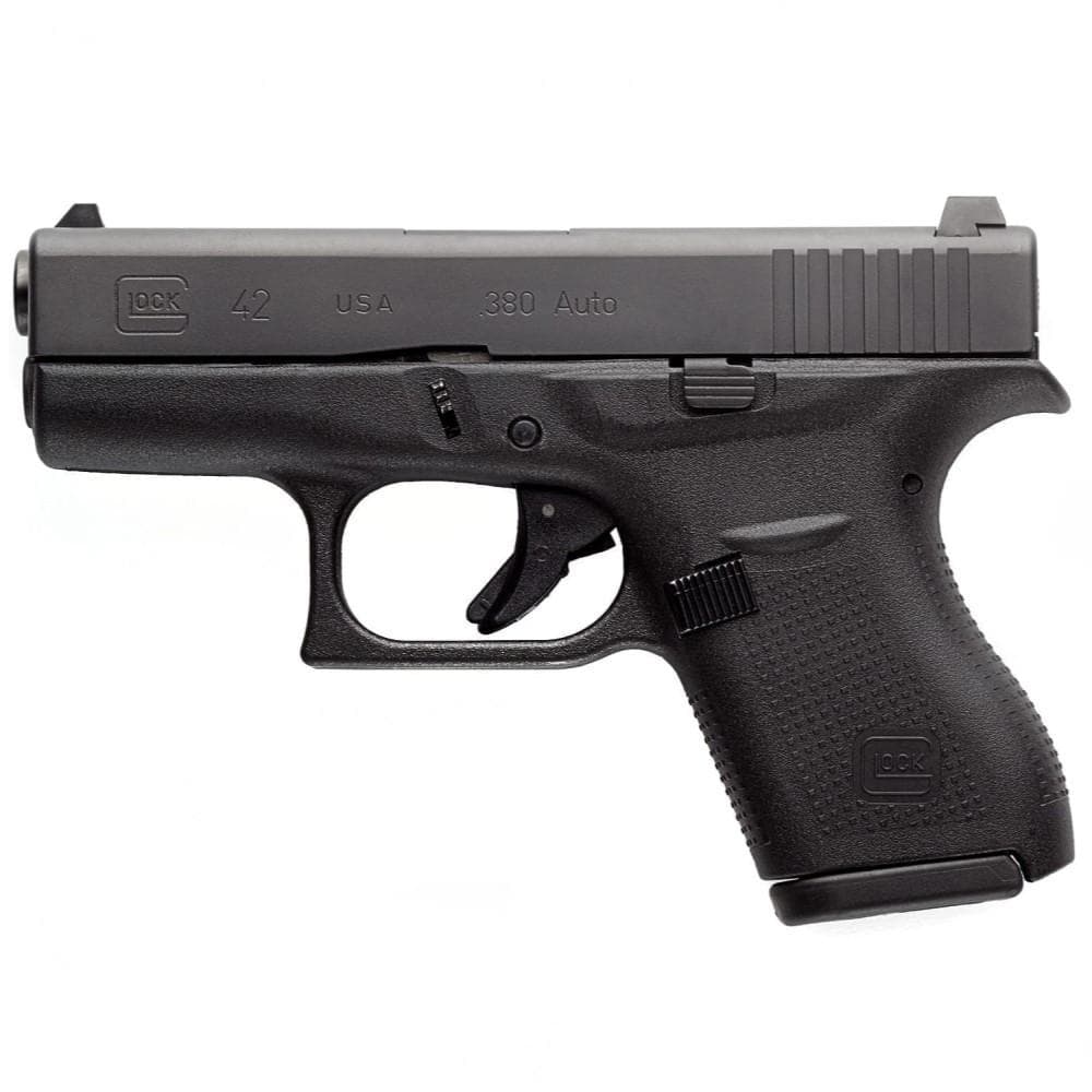 Glock 42 Subcompact Handgun .380 ACP 6rd Magazines (2) 3.25" Barrel Black USA