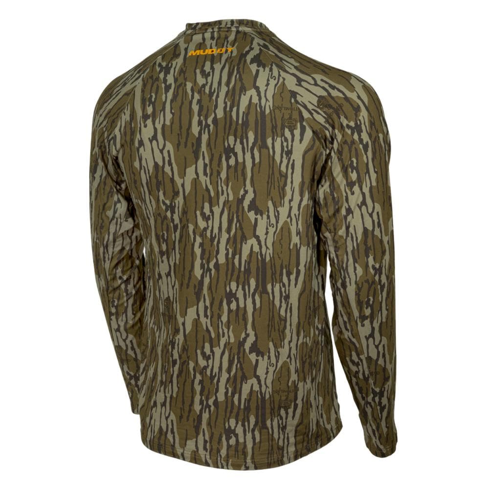 Muddy Base Layer Crew Long Sleeve Shirt Mossy Oak Bottomland 2XL