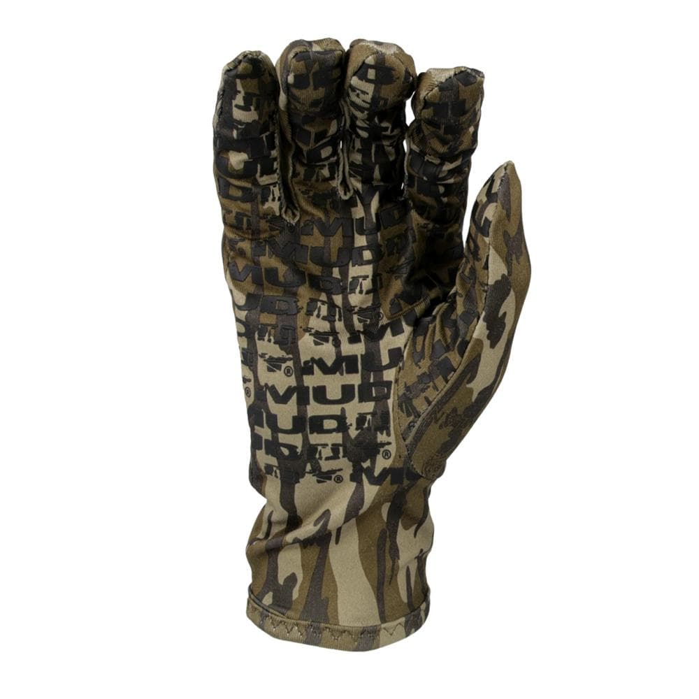 Muddy Lightweight Fleece Gloves Mossy Oak Bottomland L