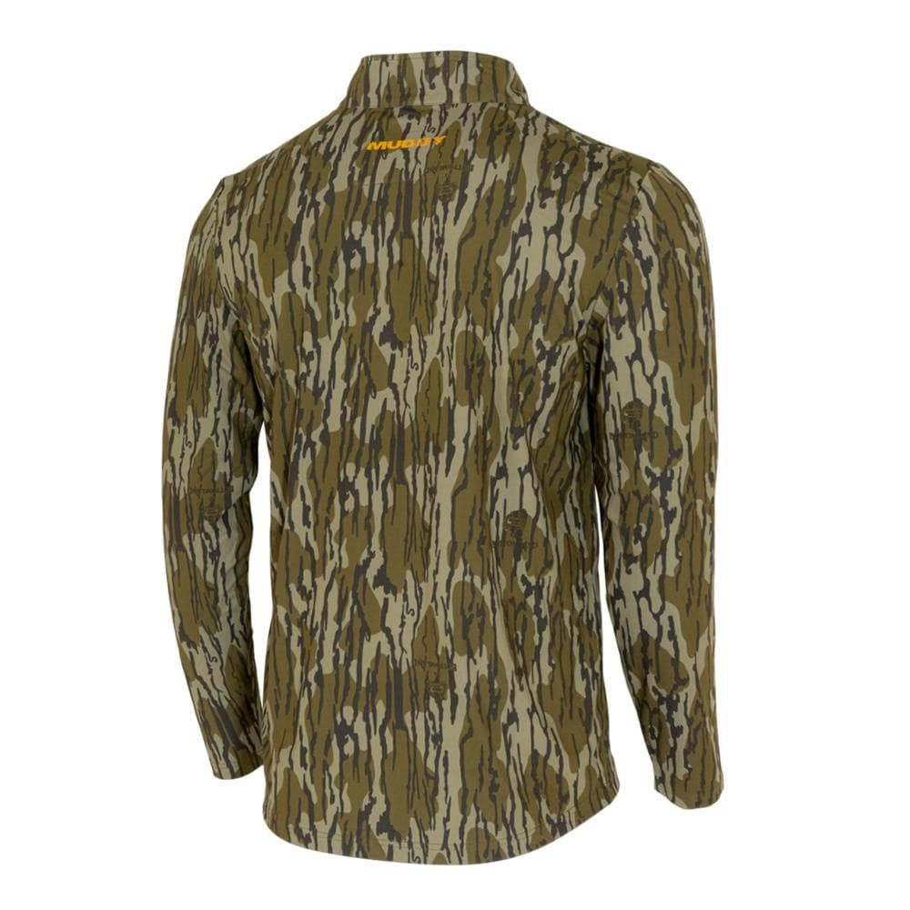 Muddy TR Lightweight Quarter Zip Long Sleeve Shirt Mossy Oak Bottomland M