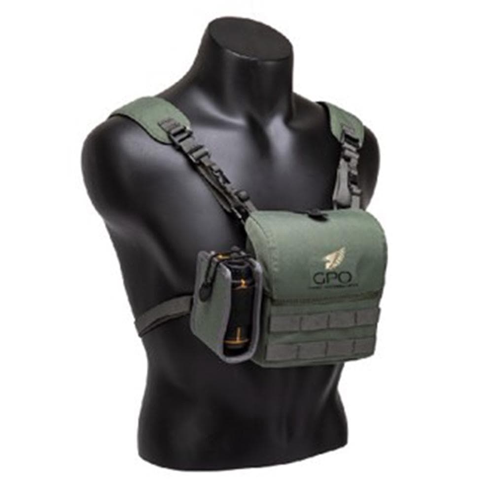 German Precision Optics Polariz Binocular Bundle 10x42 Green Black with Harness Tripod Adaptor