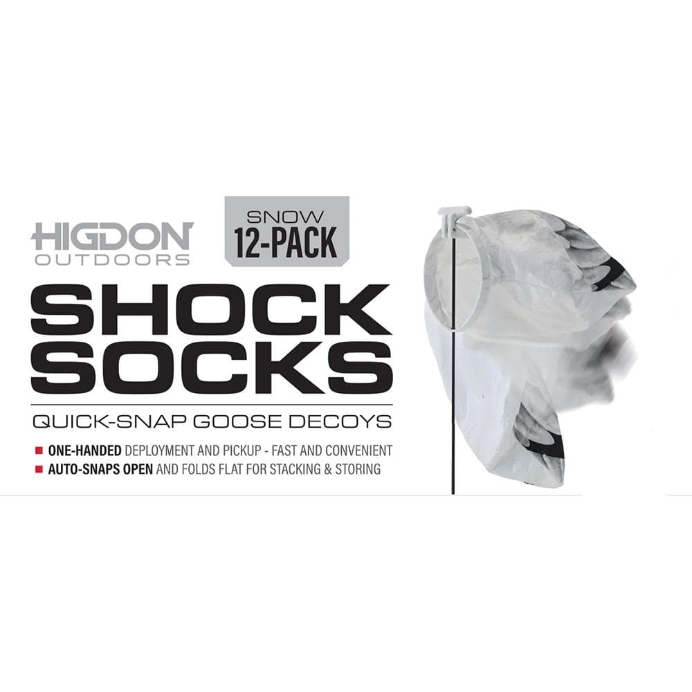 Higdon Snow Shock Socks Goose Decoys 12/ct