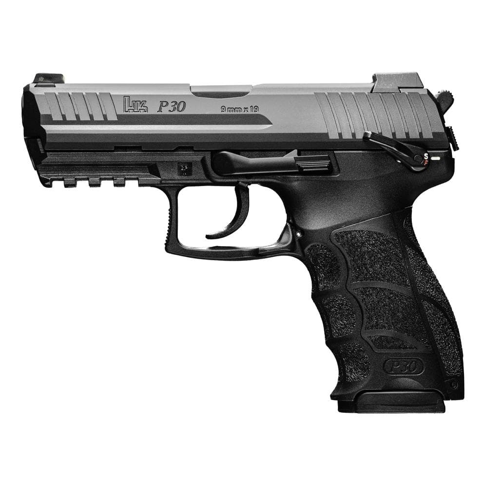 H&K P30S Handgun 9mm Luger 17(1)&20(1)rd Magazines 3.85" Barrel DA/SA V3 Rear Decocking Button Ambi Safety