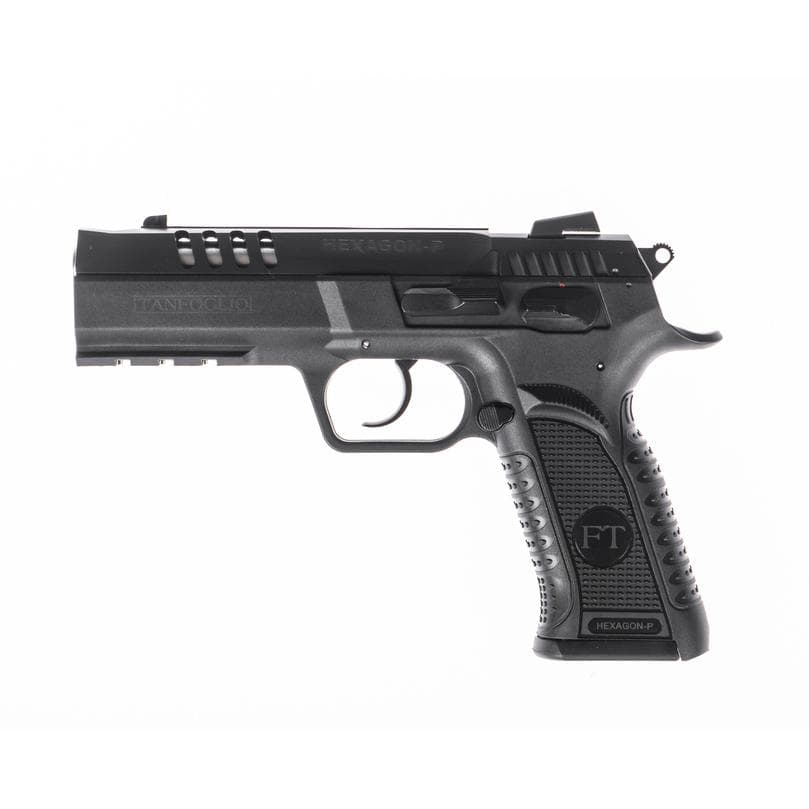 Tanfoglio Hexagon P Handgun 9mm Luger 17rd Magazine(2) 4.45" Compensated Barrel DA/SA