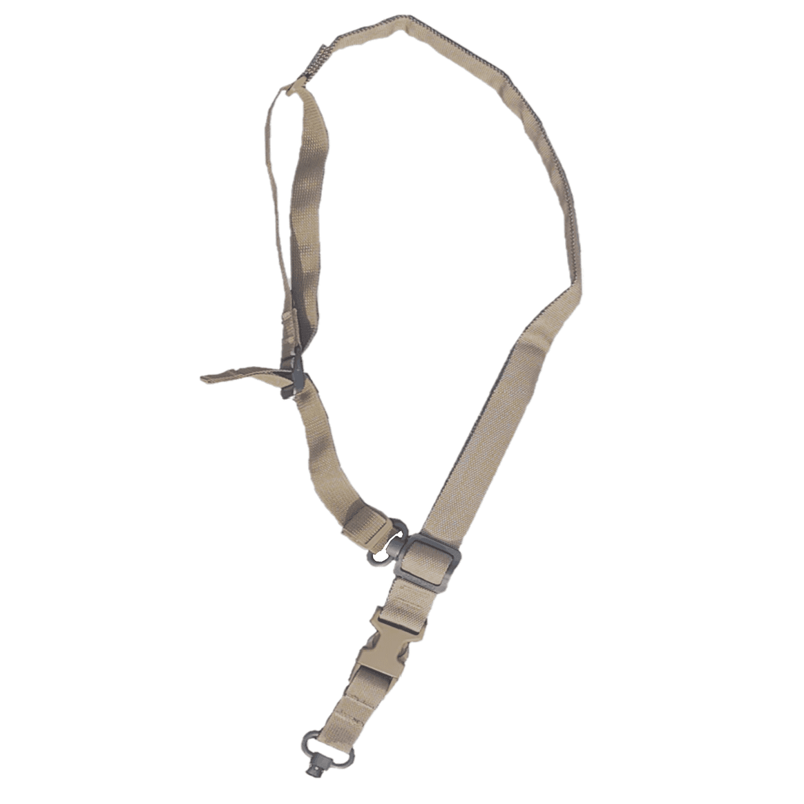 TacShield Warrior 2n1 Sling Padded Web Quick Adjuster QD Push Button Swivel Coyote Brown