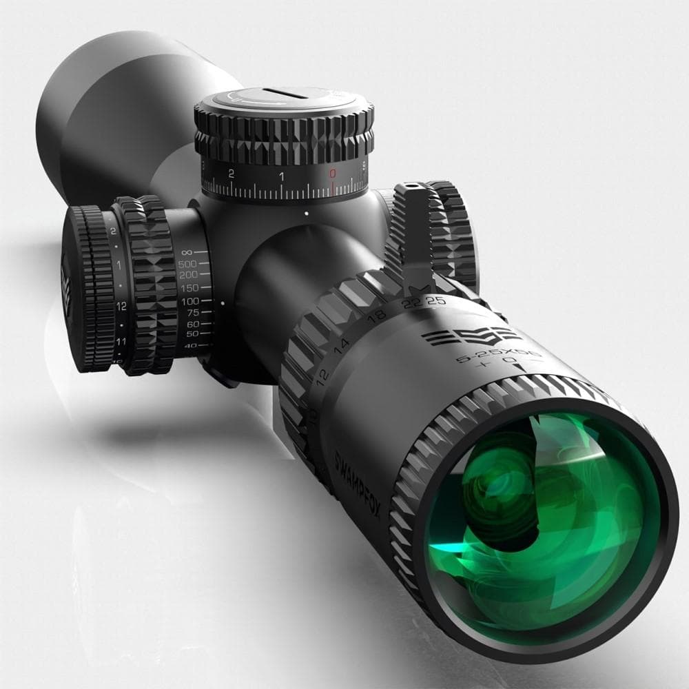 Swampfox Warhawk 3-15x50 Rifle Scope FFP RECCE MIL Reticle Black