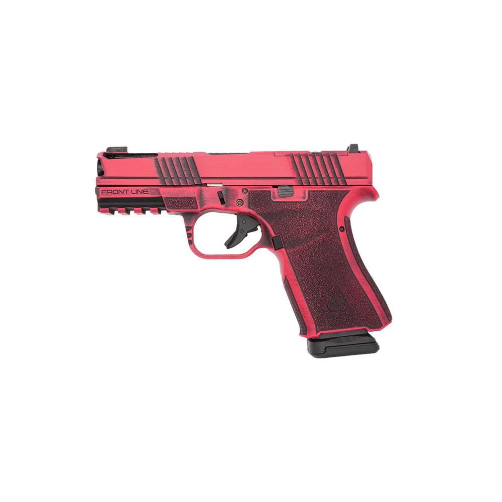 Black Rain Ordnance Frontline+ Handgun 9mm Luger 15rd Magazine 3.75" Barrel Firehouse Red Battleworn