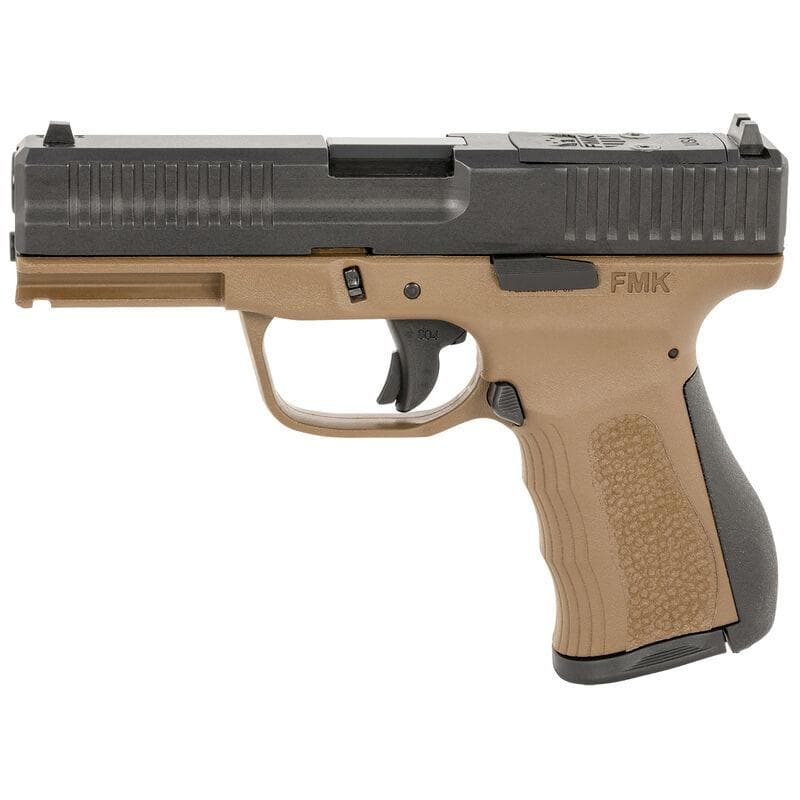 FMK Mach 9 Handgun 9mm Luger 10rd Magazine(1) 4" Barrel Optic Ready Burnt Bronze Frame