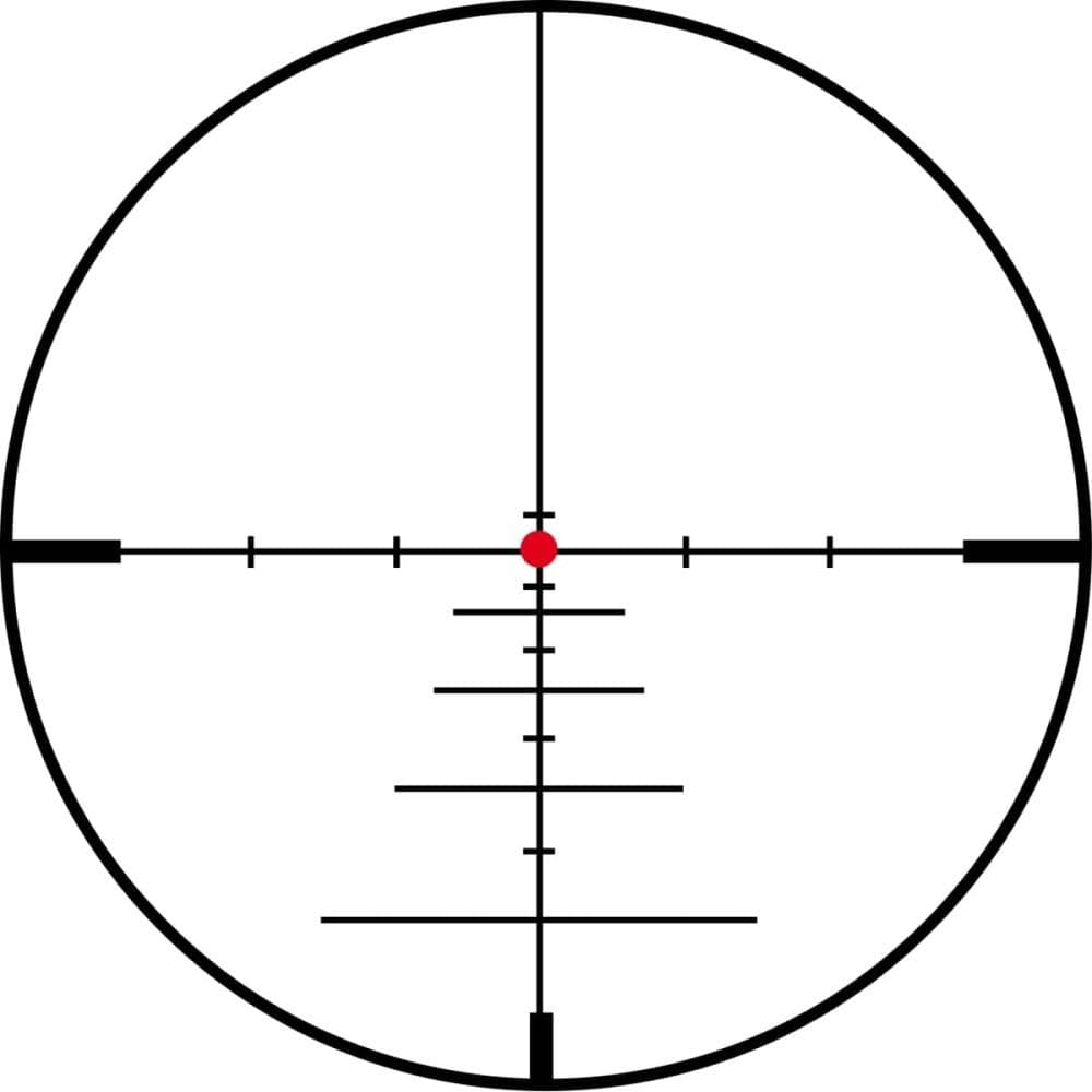 KonusPro 3-9x40mm Rifle Scope Engraved SFP Blue/Red Dot 550 Ballistic Reticle Illuminated Matte Black