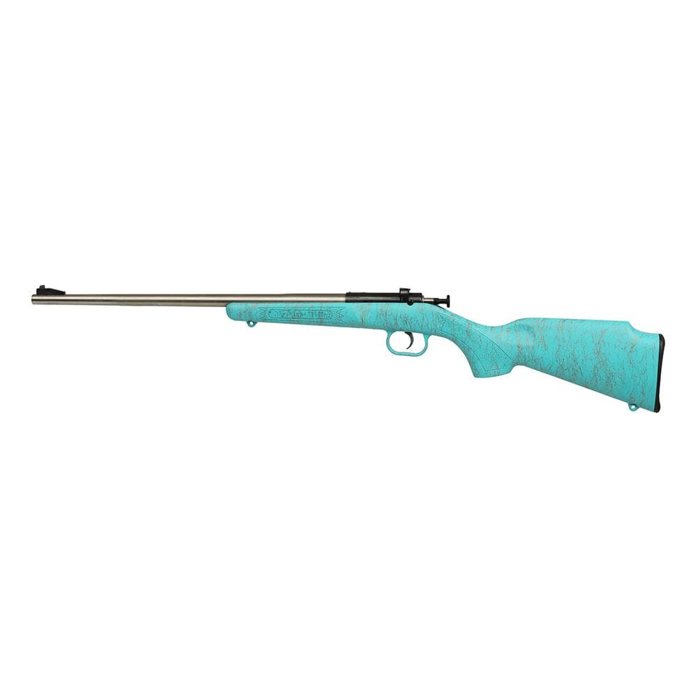 Keystone Crickett "My First Rifle" .22 LR Single Shot 16.1" Barrel Webbed Blue with Gold Webbing