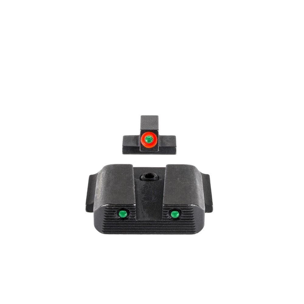 Ameriglo Trooper Tritium Handgun Sight Set for S&W M&P Shield (Excludes EZ) Green Rear Green with Orange Front