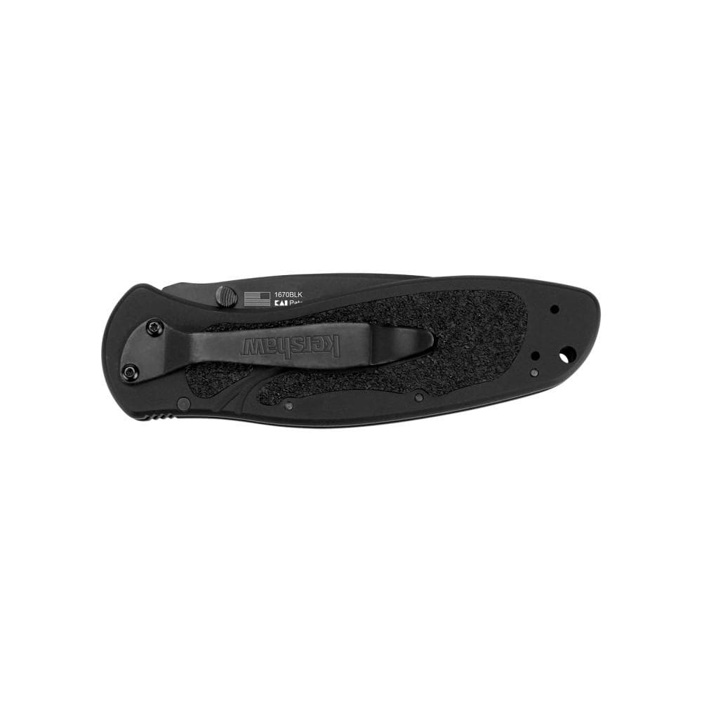 Kershaw Blur Assisted Folding Knife 3-4/10" Drop Point Blade Black