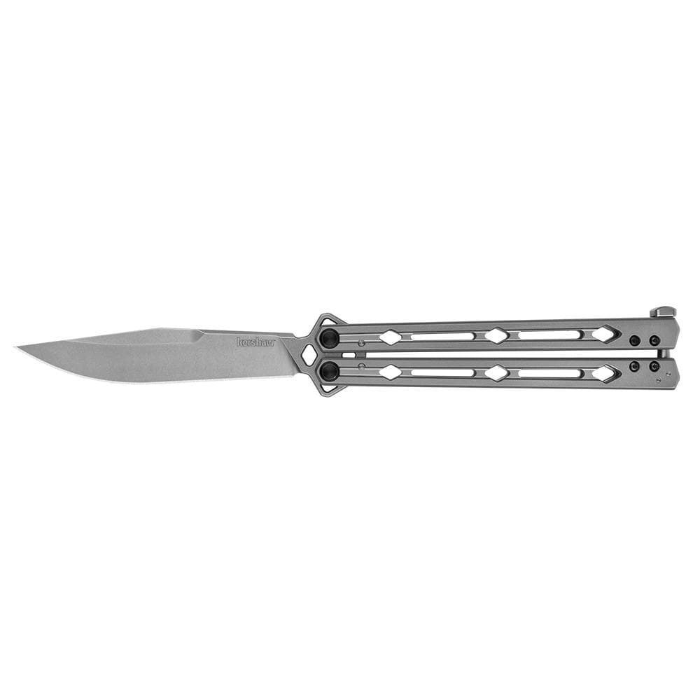 Kershaw Lucha Folding Knife 4-3/5" Drop Point Blade Silver