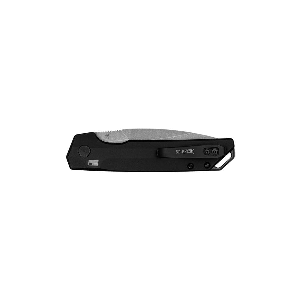 Kershaw Launch Iridium Folding Knife 3-2/5" Spear Point Blade Black