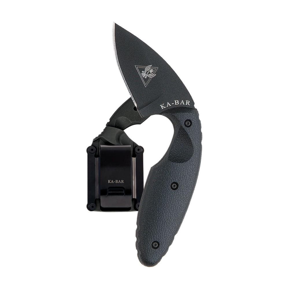 Ka-Bar Original TDI Fixed Knife 2-3/10" Drop Point Blade Black with Sheath