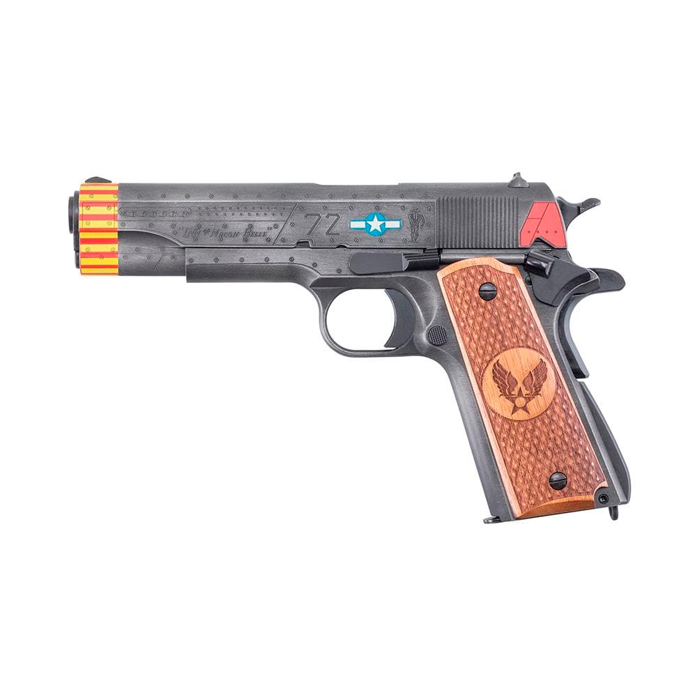 Auto-Ordnance Limited Edition "Red Tails" 1911 Handgun .45 Auto 7rd Magazine(1) 5'' Barrel Custom Wood Grips