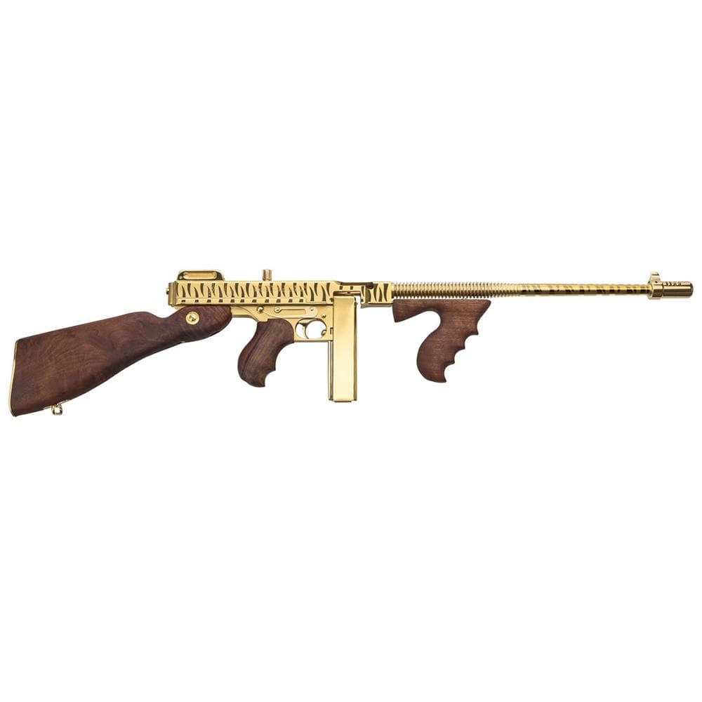 Auto Ordnance 1927A-1 Deluxe Carbine Rifle .45 Cal 20rd (1) & 50rd (1) Magazines 16.5" Barrel Gold Tiger Stripe