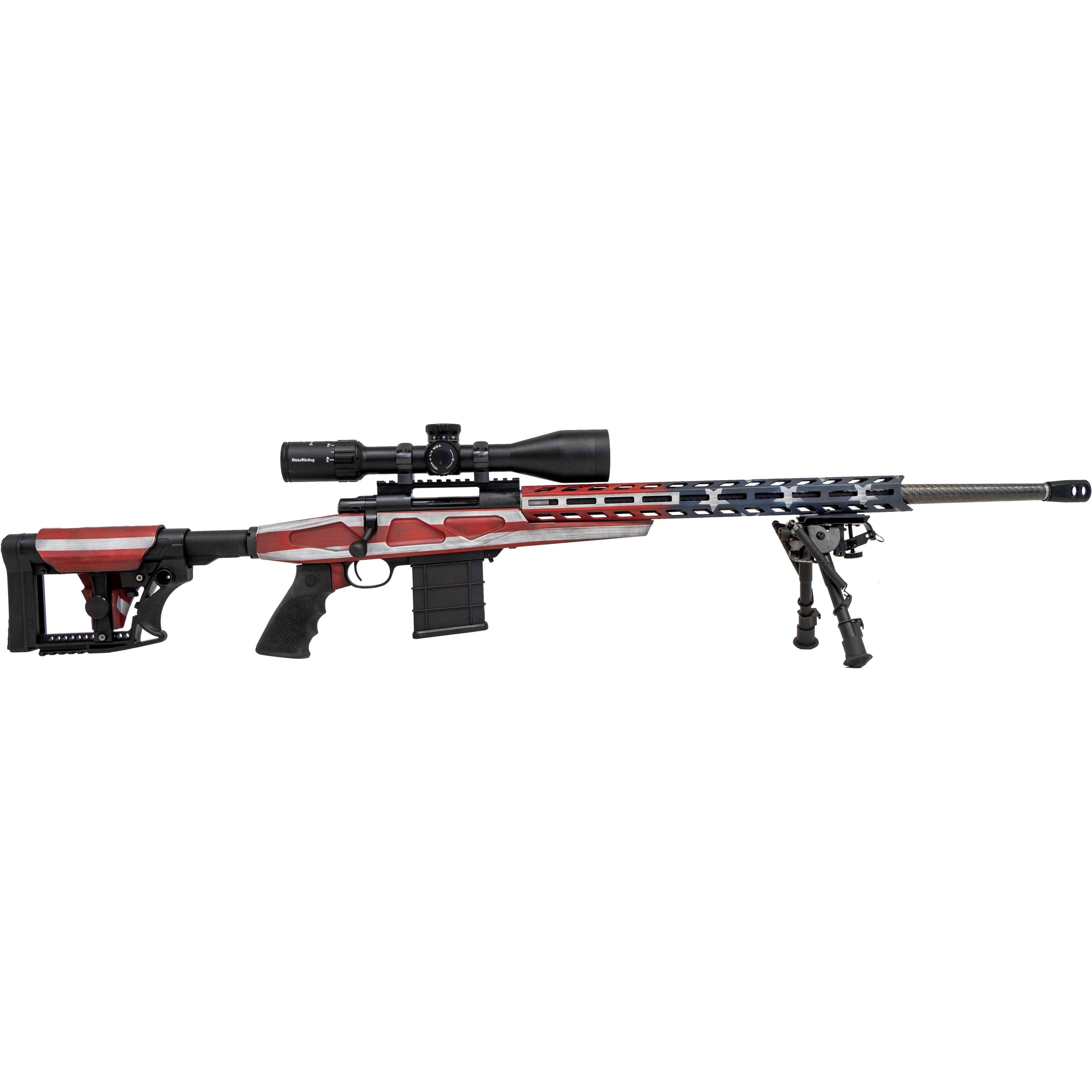 Howa M1500 Flag APC Chassis Rifle 6.5 Creedmoor 10rd Magazines(3) 24" Threaded Barrel 2 Grips