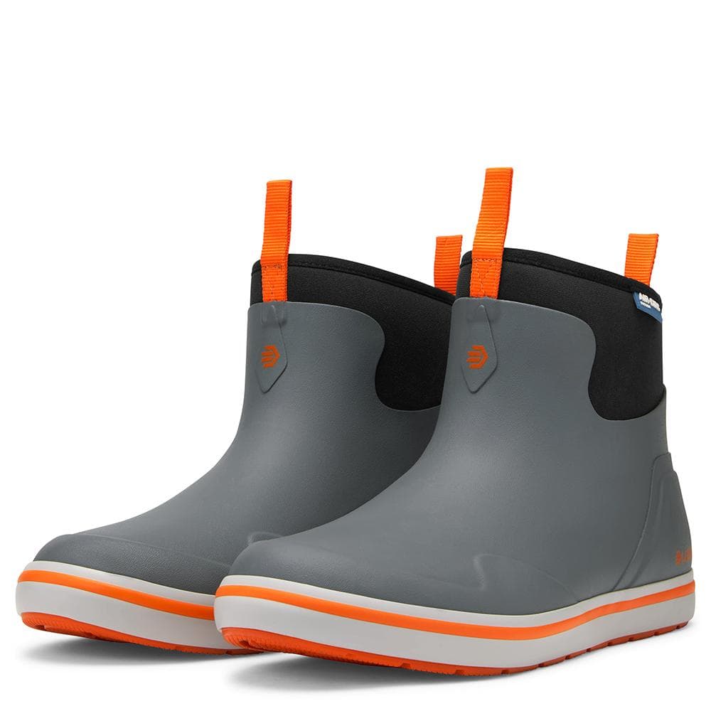 LaCrosse Mens Alpha Deck Boot 6" Grey/Orange Size 12