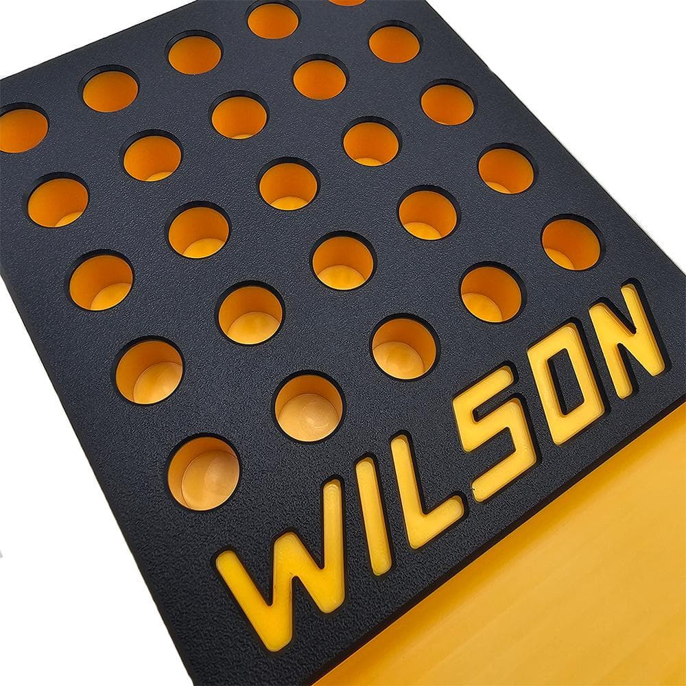 L.E. Wilson Reloading Tray with Bullet/Primer Cup .440" 25 Hole Black/Yellow