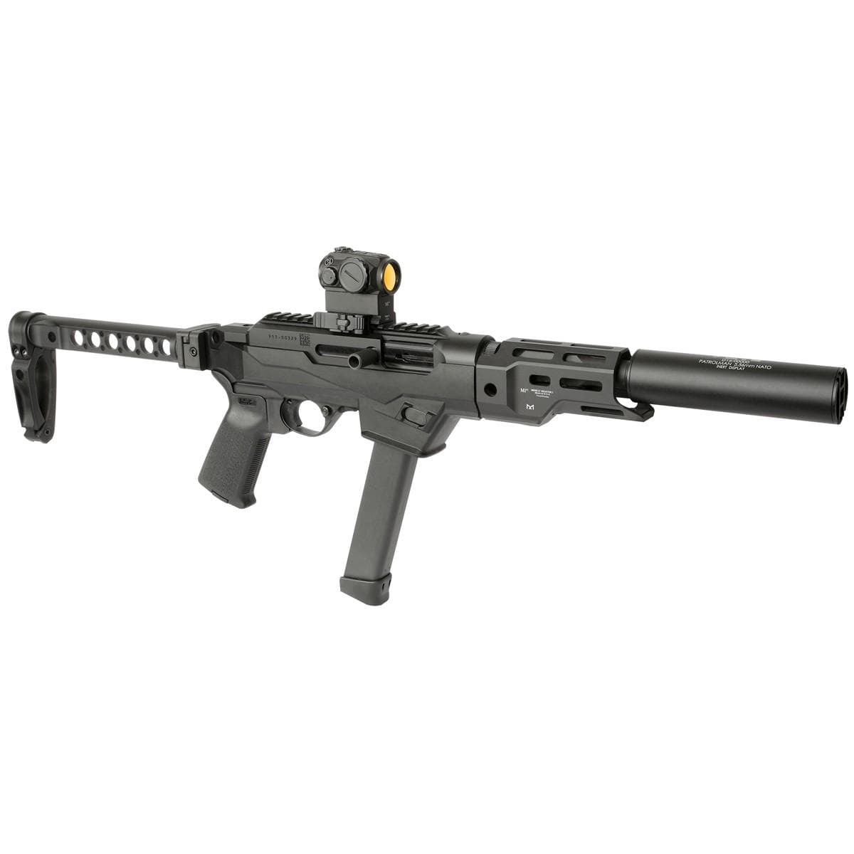 Midwest Industries Ruger Charger 4.875" M-LOK Handguard Black
